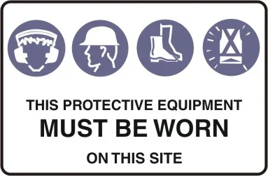 M 131 - A — MANDATORY - THIS PROTECTIVE EQUIPMENT MUST BE WORN ON THIS SITE